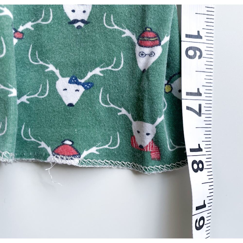Women's Roller Rabbit Green Holiday Reindeer Pajama Top Size Small - Picture 6 of 7